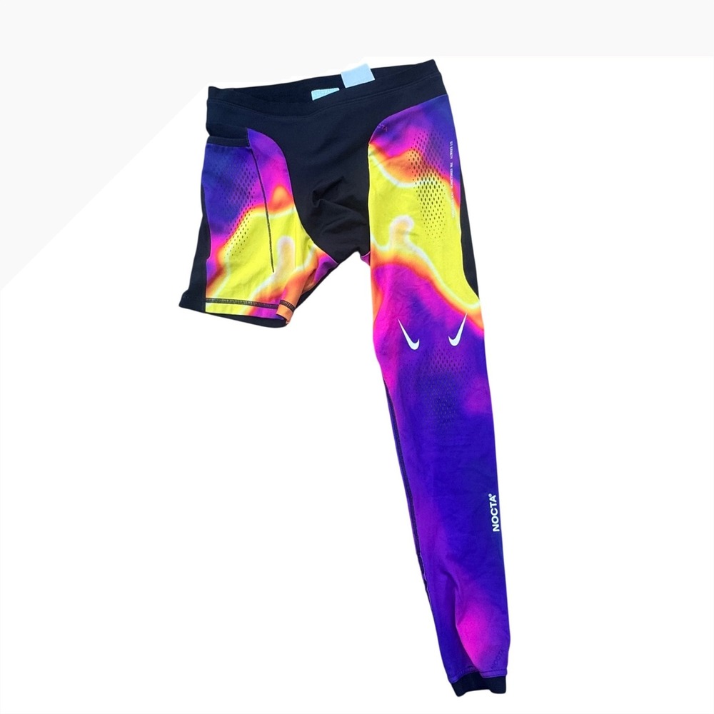 Nike NOCTA Drake Basketball Asymmetric Tights Multi-Color DA3934-010 Mens Small